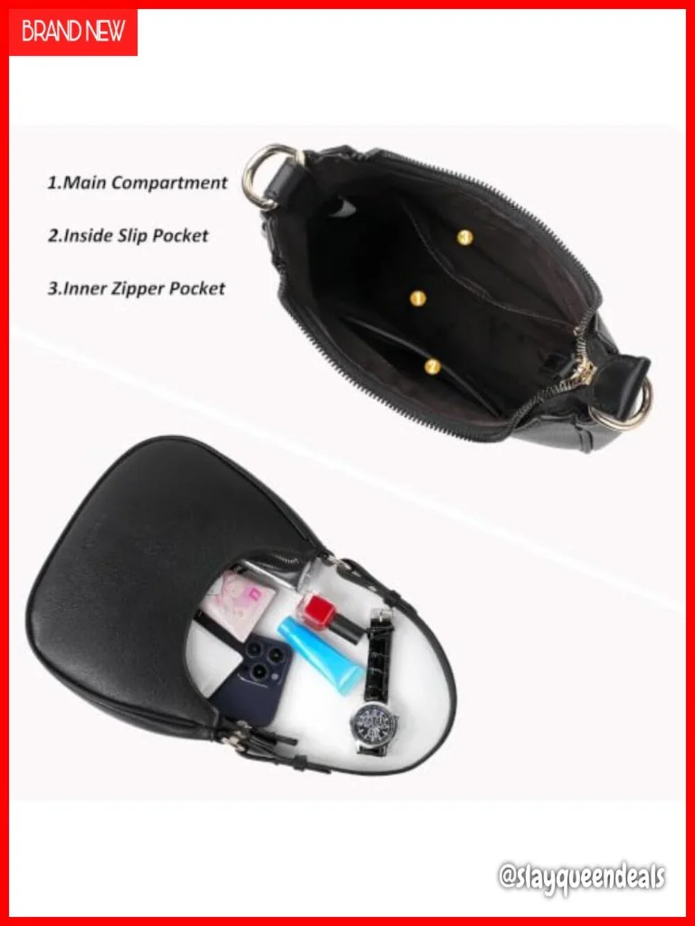PU Leather Small Mini Hobo Shoulder Bag for Women